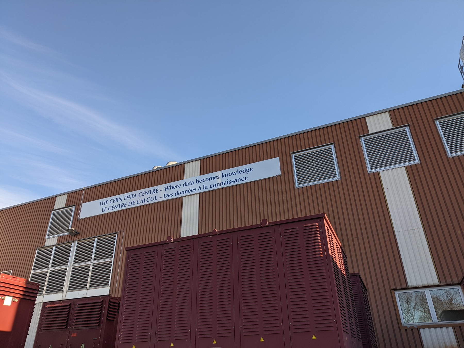 Exterior of a data center used as a technology infrastructure reference image